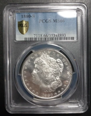 1880 S - Morgan Silver Dollar - PCGS MS66 - HIGH Grade!!                    (S1) - Image 1 of 4