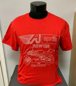 Aprilia RSW125 1997 WC Commemorative T-Shirt, Red - Picture 1 of 2