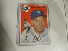 1954 topps # 5  yankees great ed lopat; ex-exmt condition