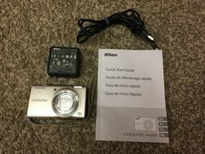 Nikon CoolPix S6200 Silver 16.0MP Digital Camera w/Adapter, USB Cable & Guide