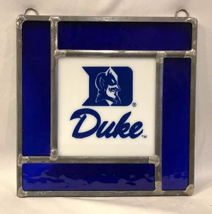 Duke Blue Devils NCAA Stained Glass Window or Wall Decor 6” x 6”. College - Picture 1 of 3