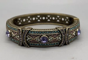 Heidi Daus Purple Stone Hinge / Cuff Bracelet - Picture 1 of 7