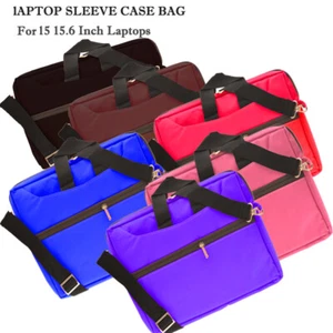 15.6 inch Laptop PC iPad Table Shoulder Bag Carrying Soft Notebook Case Cover UK - Picture 1 of 35