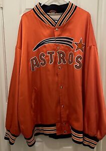 Houston Astros Mitchell & Ness Cooperstown Collection MLB Jacket Orange Vintage