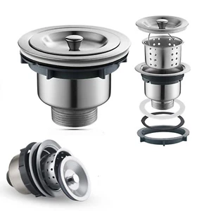 Kitchen Bar Stainless Steel Sink Strainer Drain Head Stopper Filter Basket New - Picture 1 of 6