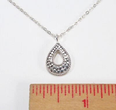 Collar Colgante Anna Beck Plata Esterlina Bali Punto Cuentas Lágrima Gota Usado Foto 1 de 4