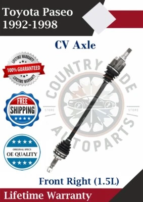 New OE Front Right CV Axle For 1992-1998 Toyota Paseo 1.5L Lifetime Warranty - Изображение 1 из 4