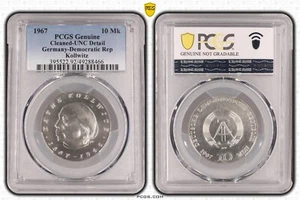 10 Mark DDR 1967 Kollwitz PCGS UNC Detail - Bild 1 von 3