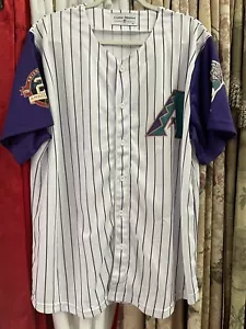 NEW MLB Casino Arizona AZ Diamondbacks Jersey 25th Anniversary Pinstripes XL SGA - Picture 1 of 6
