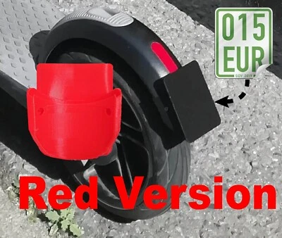 License Plate Ninebot Segway ES1/ES2/ES4 E Scooter Nummernschild RED