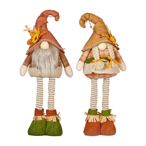 1PC Thanksgiving Autumn Decorative Gnomes Extendable Leg Dwarf Doll Decor - Picture 1 of 14