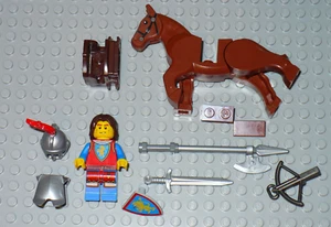 LEGO Castillo Caballero León Héroe minifigura armadura caballo silla espada pluma 10305 - Imagen 1 de 1