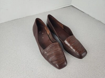 Enzo Angiolini Zapatos Mujer Mocasines Sin Cordones Talla 6.5M Cuero Marrón Conducción Foto 1 de 4