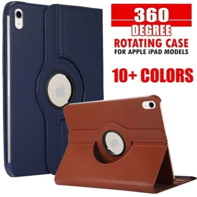 Funda de cuero para iPad 10º 9º 8º 7º 6º 5º Gen Air 4º 3º 2 Mini 6 360 Foto 1 de 4