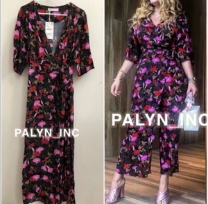 ZULETZT NEU MIT ETIKETT ZARA MEHRFARBIG BLUMENDRUCK WICKEL JUMPSUIT 7901/125 - Bild 1 von 8