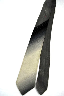 Corbata de Colección Años 50 60 Towncraft Gris Marfil Ombre Rayas Acetato Rayón 54 X 2.5" Foto 1 de 4