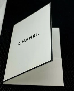 CHANEL SM PAPER ENVELOPES/FOLDERS 4.5" X 3" WHITE W/ BLACK TRIM LOT OF 2 - Picture 1 of 4