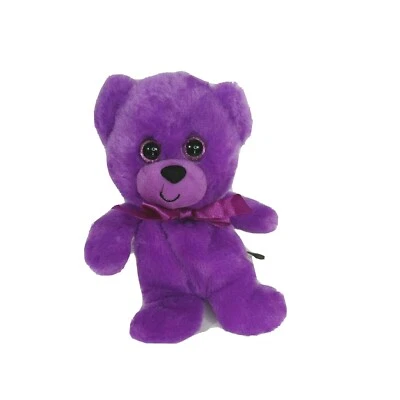 First And Main Rainbow Bear Plush Teddy Bear Purple 8 inch #1462 Stuffed Animal - Image 1 of 4