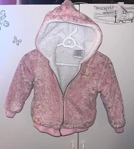 Disney Princess Girl Pink Jacket Size 5T China 100% Polyester Nice And Warm - Picture 1 of 6