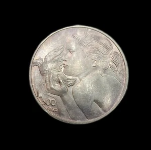 Moneta in Argento Repubblica di San Marino 500 lire 1973 FDC Arg lira Greco - Picture 1 of 2