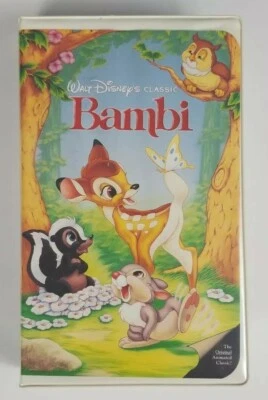 Bambi VHS Disney Black Diamond Red Signature Movie 942 - Image 1 of 4