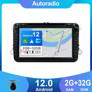 8" Autoradio Stereo DVD GPS Navi Android 12 Für VW Golf 5 6 Passat Seat Skoda BT - Foto 1 di 13