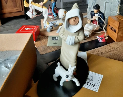 Leblon Delienne-Sculpture Tintin & Milou, Crab Claws D'Or Tips And Certifif Cover