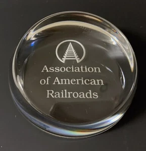 Salm Curio Collection Hand Polished Crystal 1.1# Paperweight:Assoc. American RRs - Picture 1 of 5