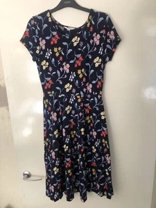 Seasalt marineblaues Kleid mit Blumenmuster Größe 8 - Bild 1 von 3