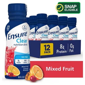 Clear Nutrition Drink Mixed Fruit 10 Fl Oz 12Count Protein Shakes & Bodybuilding - Picture 1 of 9