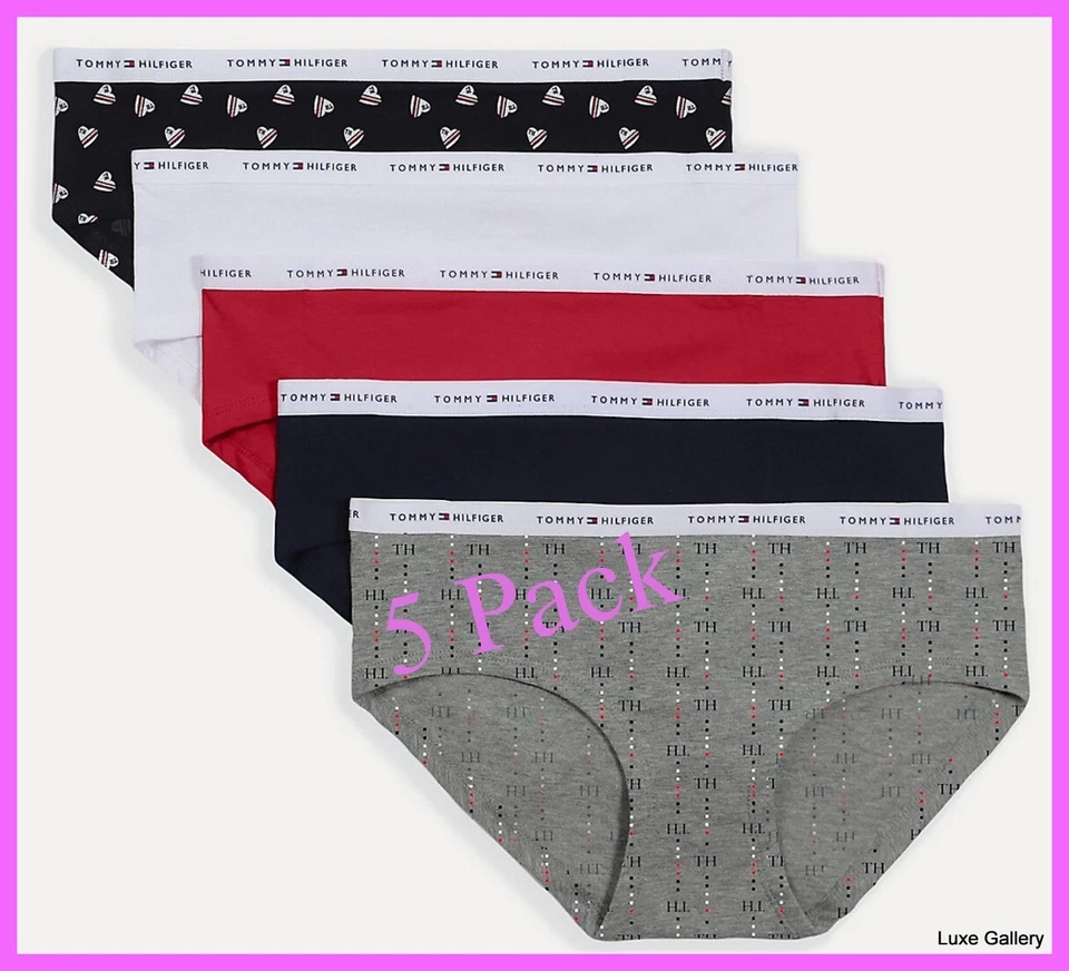 5 Tommy Hilfiger Suave ALGODÓN HIPSTER Calzoncillos Bragas Calzoncillos Ropa Interior Mujer Foto 1 de 1