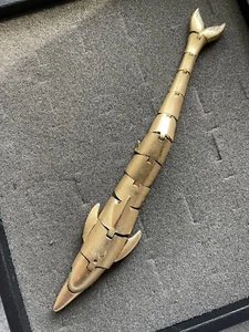 Rare Vintage Porpoise Dolphin 1950’s Articulated Trembler Brooch Pin 7.5” MCM - Bild 1 von 15