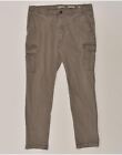 J. Hart & Bros Mens Slim Cargo Trousers W36 L32 Grey Cotton Or07
