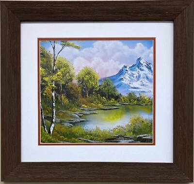 Bob Ross "Autumn Glory II" Happy Trees ARTE ENMARCADO PERSONALIZADO Impresión Naturaleza Foto 1 de 3