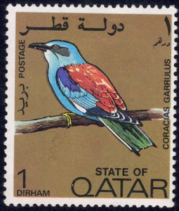 1972 Qatar SC# 279-281 - Birds - European Roller - M-HR - Picture 1 of 2