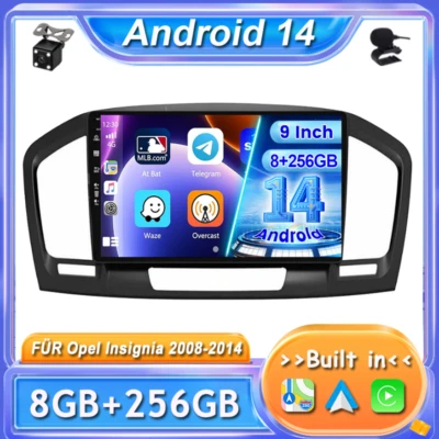 FÜR Opel Insignia 2008-2014 Autoradio Android 14 GPS Navi CarPlay CANBUS 8G+256G - Bild 1 von 4