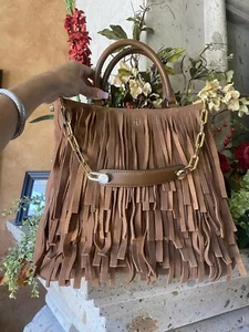 Fabulous CH Carolina Herrera Brown Suede Gasper Tote Handbag - Picture 1 of 12