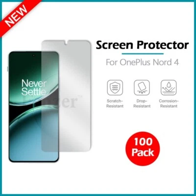100-Pack LCD Ultra Clear HD Screen Protector for Android Phone OnePlus Nord 4 - Image 1 of 4