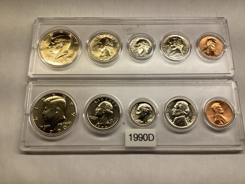 1990 P&D US Mint Uncirculated 2 Set in Whitman Holders 10 Coins 080225 42d - Image 1 of 4