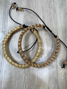 Pulsera unisex natural genuina serpiente SM hueso columna vertebral esqueleto vértebra joyería - Imagen 1 de 2