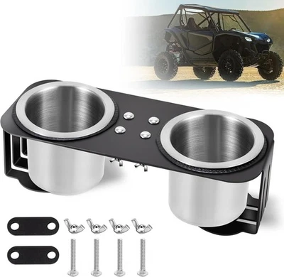Grab Bar Dual Cup Holder,for Honda Talon 1000R/X /1000X-4,Kawasaki Teryx KRX1000 - Image 1 of 4