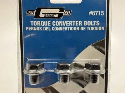 Pernos convertidores de par Mr Gasket 6715 3/8-16 X 1/2 pulg. Negro, hexagonal - GM TH400 Foto 1 de 3