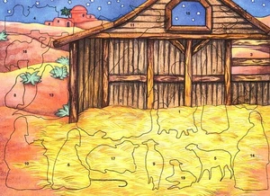 WEIHNACHTSKINDER: Krippenaufkleber Activity Book - Bild 1 von 2