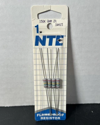 NTE Flameproof Resistor 150k Ohm 2%. 1W 1W415 - Image 1 of 3