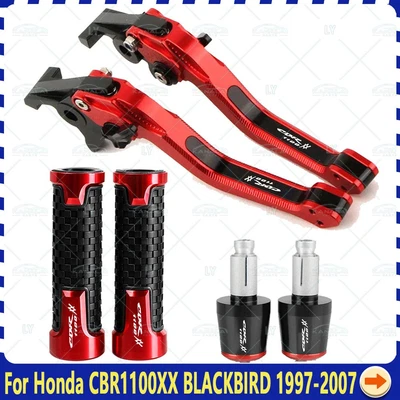For Honda CBR1100XX BLACKBIRD  3D CNC Brake Clutch Levers Handlebar Grips Set - Image 1 of 4