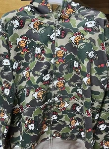 A BATHING APE Bape Hello Kitty Hoodie Men's Size XL LL Used Japan - Picture 1 of 24