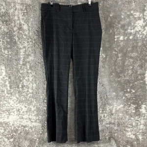 Maurices Size 5/6R Career Checker Flat Front Straight Leg Pants Black Button Zip - Picture 1 of 11