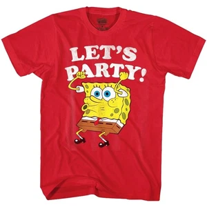 Spongebob Squarepants Let's Party T-Shirt - Picture 1 of 2