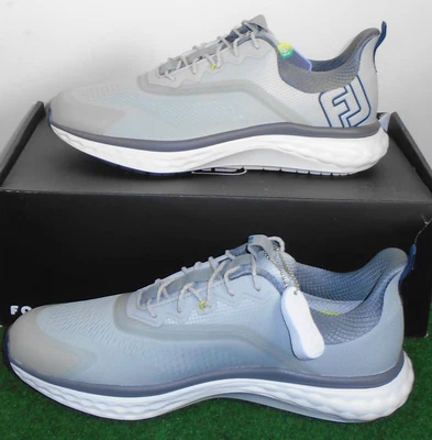 NIB FootJoy Quantum Excel Men's Golf Shoes, Grey/White/Blue, 12 Medium, 56991 - Image 1 of 4