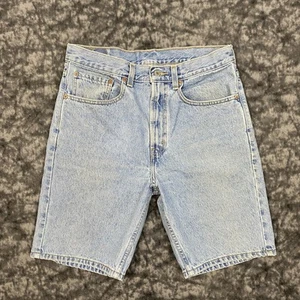 Levi's 505 Jorts Mens Size W 32" Red Tab Loose Fit Denim Shorts Light Wash VTG - Picture 1 of 16
